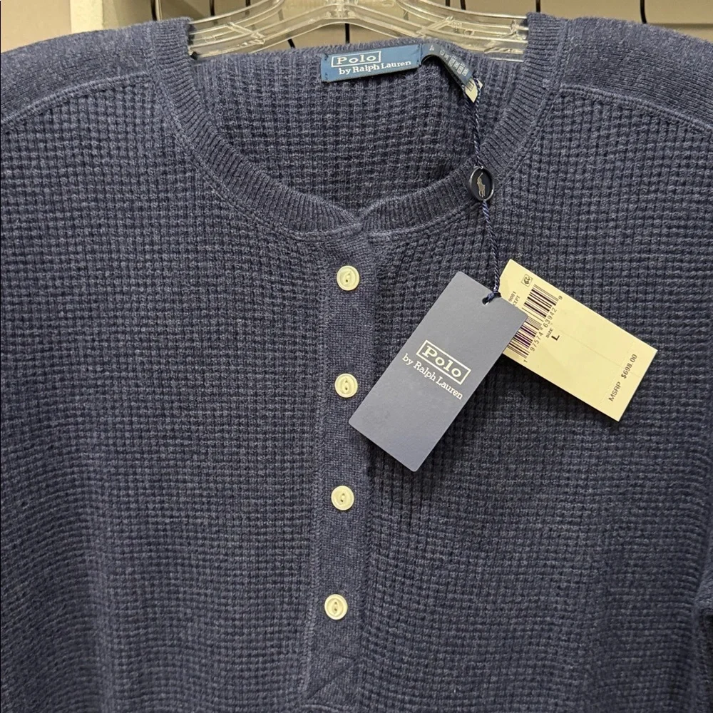 Wool-Cashmere Henley Sweater Dress
Color: Denim Heather
Size: L
NWT - Picture 5 of 8